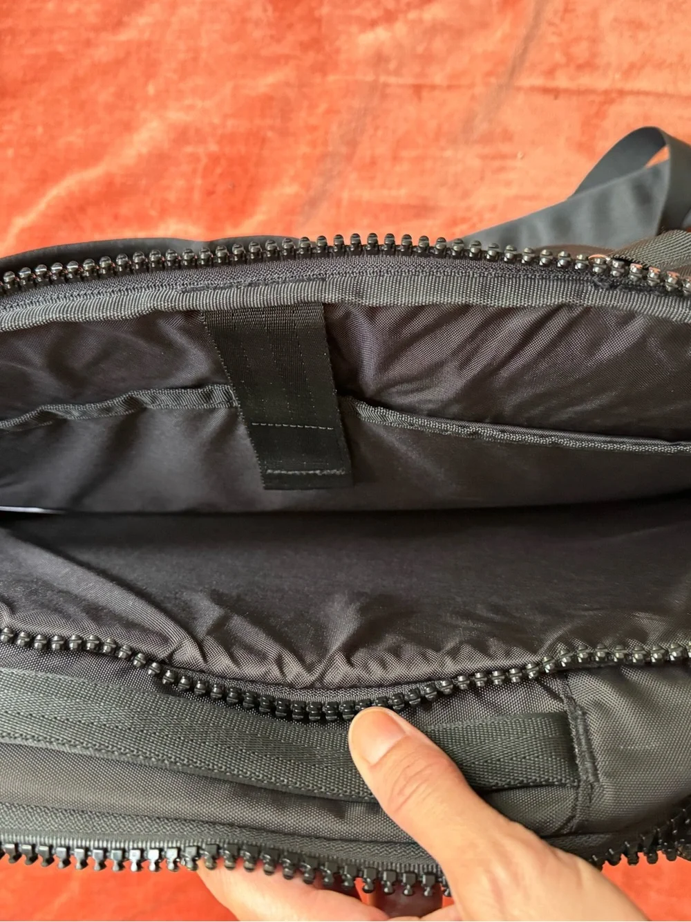 Topo Designs Black Convertible Messenger Bag Laptop Backpack with Front Pockets